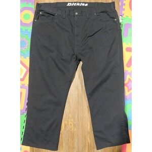 Dickies Logo Cargo Workwear Black Pants Men's Size 44x30 actual 44x25.5